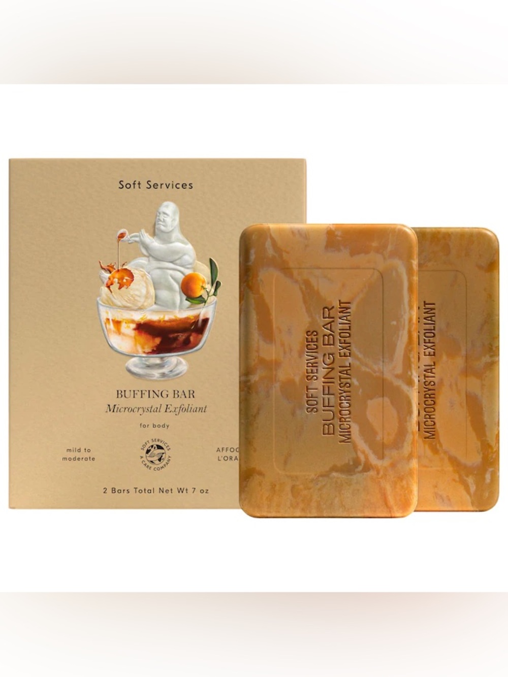 New Soft Services Affogato L’Orange Buffing Bar Body Exfoliant